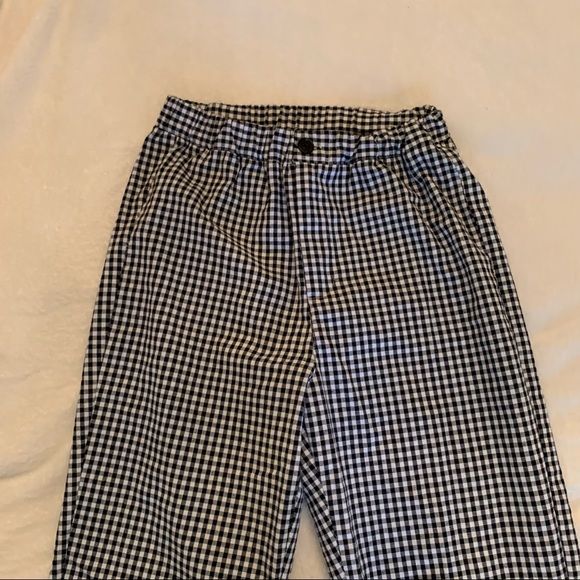 Brandy Melville gingham trouser pants Tilden straight leg printed pants - Picture 11 of 11